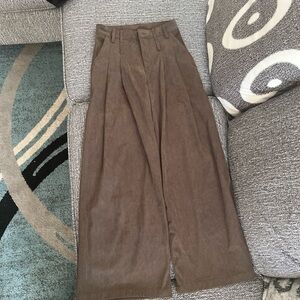 Elegant Brown Women's wide leg pants